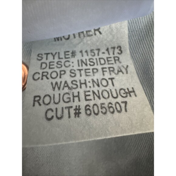 NWT Mother Superior Insider Crop Step Fray Size 30 Blue Straight Leg Jeans NEW - Picture 9 of 12